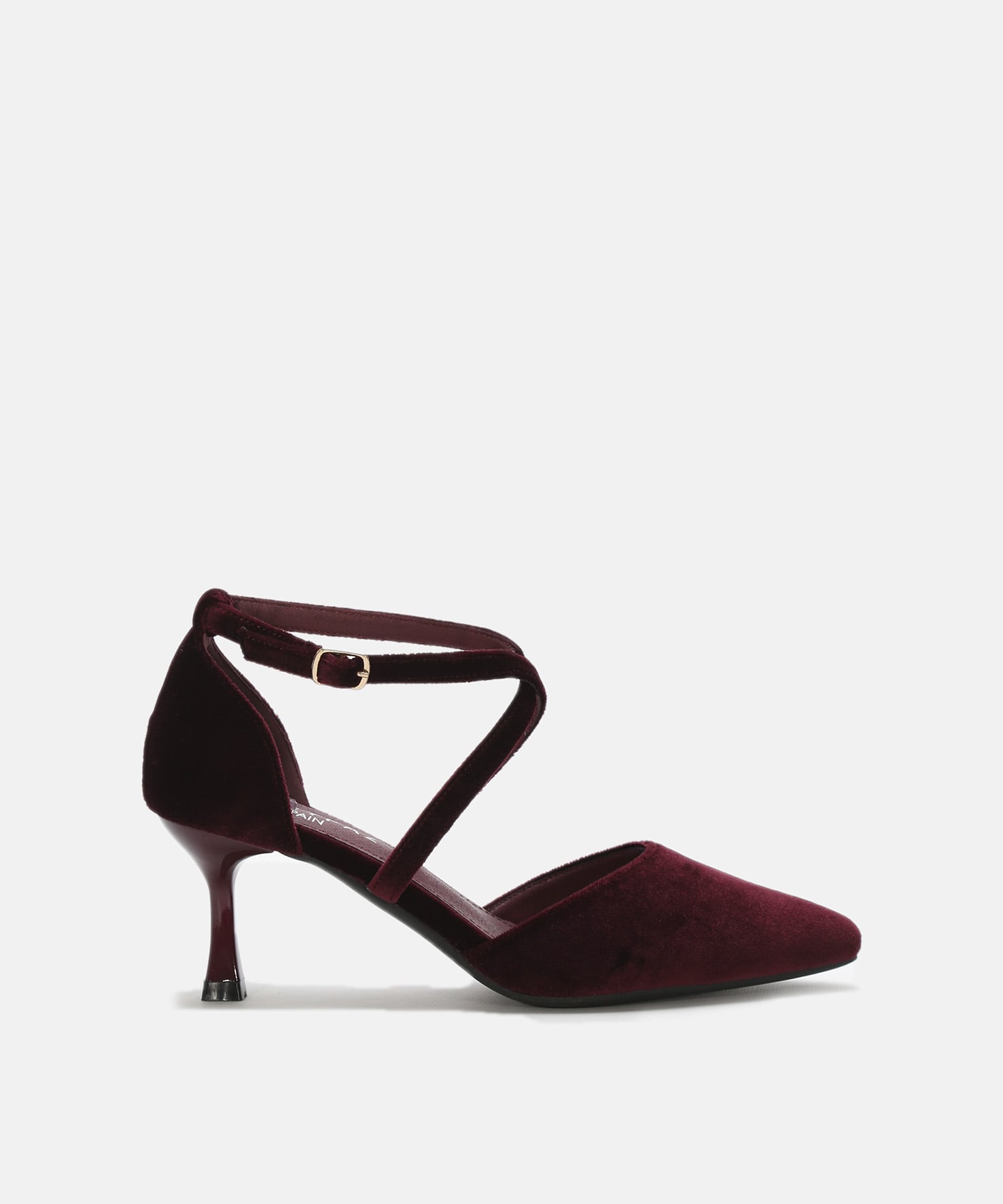 Zapato tac&oacute;n tiras cruzadas